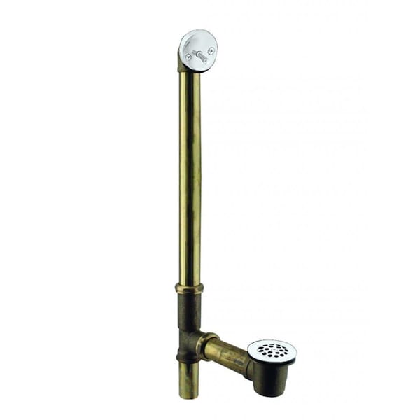 Westbrass Beehive Grid Bath Waste, 22" Make-Up, 17 Ga. Tubing in Powdercoated White D324-50 (7921817-50) - main